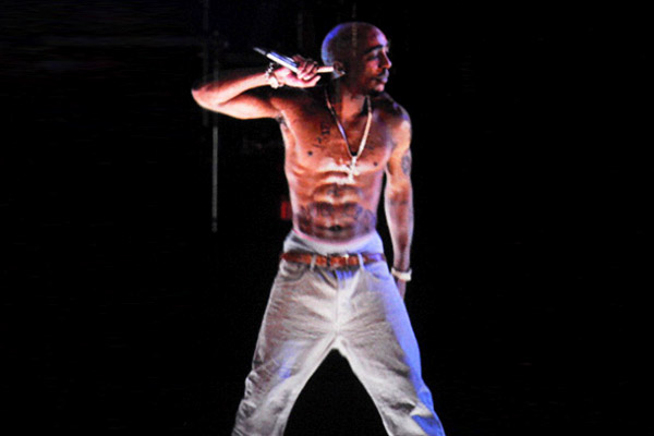 The lifesize Tupac was amazingly realistic down to the late rapper's 