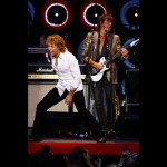 Richie Sambora (L) and Jon Bon Jovi of Bon Jovi