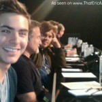 Just Jack Black photobombing Zack Efron