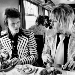 David Bowie and Mick Ronson at the end of their run together in 1973