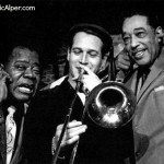 Louis Armstrong, Paul Newman and Duke Ellington