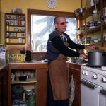 Leonard-Cohen1 Preparing food for his fellow Buddhist types at the Mt. Baldy Zen Center.