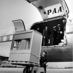 A 5mb Hard Drive in 1956 being loaded onto a plane