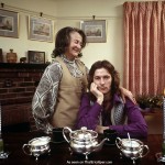 Eric Clapton poses with with his grandmother Rose Clapp in the house he bought her in Surrey