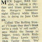 “Mick Jagger Forms Group”, 1962