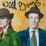 David Bowie and William Burroughs photographed by Terry O’Neill in 1974 and hand-coloured by Bowie