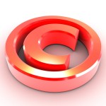 Copyright sign. 3d render.