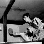 David Bowie playing ping pong in a kimono