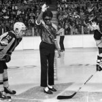 Michael Jackson drops the puck for Vancouver Canucks vs. Pittsburgh Penguins