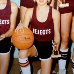 A 14 year old Brad Pitt with his childhood basketball team the Cherokee Rejects.