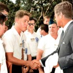 A 16 year old Bill Clinton meeting  John F. Kennedy at the White House, 1963.