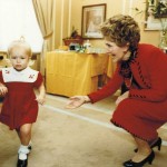 A young Paris Hilton meeting Nancy Reagan.