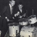 Adam West and Leonard Nimoy playing the drums together.
