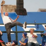 Gramps catching a home run at Wrigley Field