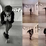 John Lennon on a skateboard, 1965.