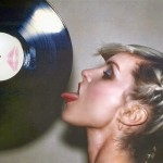 Debbie Harry of Blondie licking the edge of a 12 inch vinyl LP (1)