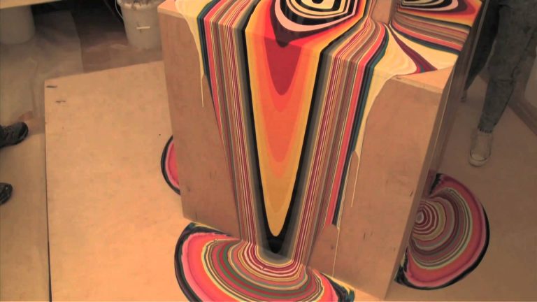 This Time Lapse Of Artists Pouring Paint On Blocks Is The Trippest Thing You’ll See All Day