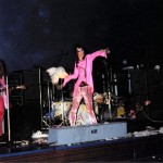 Alice Cooper throwing a chicken to the audience (1969)