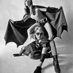 Nico and Andy Warhol as Batman and Robin for Esquire, 1967 (1)