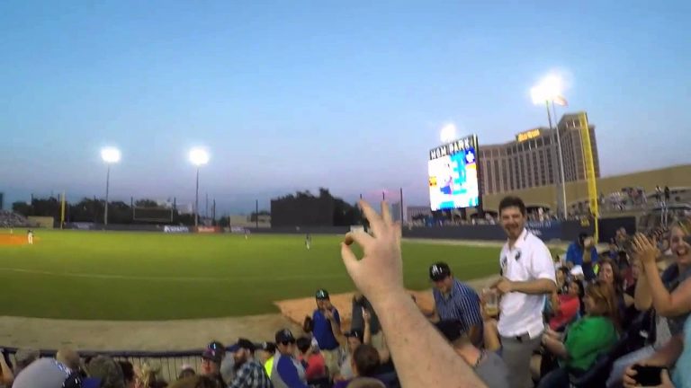 Guy Catches Foul Ball At Baseball Game. With a Go Pro Mounted On His Head.