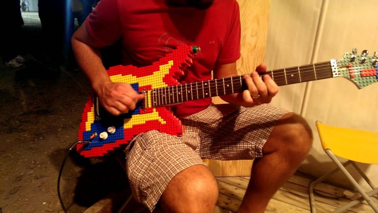 Check out this playable guitar made out of Lego