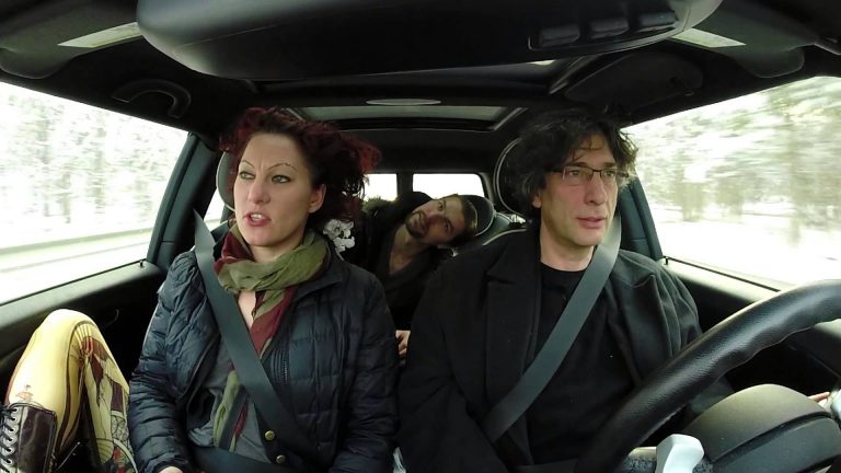 Neil Gaiman, Amanda Palmer and Lance Horne Mah Na Mah Na In A Car
