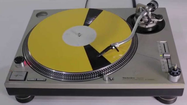 Musician builds a turntable that makes techno music. Not plays. Makes.