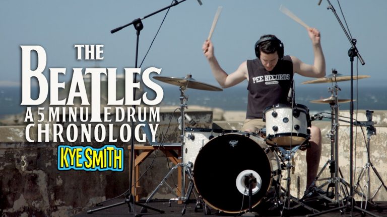 Drummer Plays 71 Beatles Songs in 5 Minutes