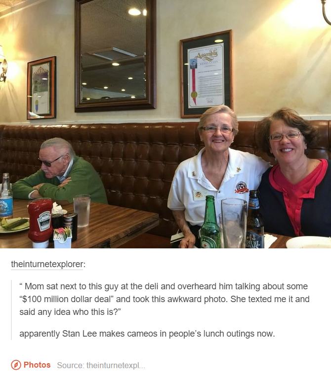 Stan Lee makes a cameo in other people’s lives