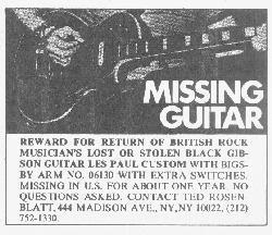 That time Jimmy Page had his guitar stolen.