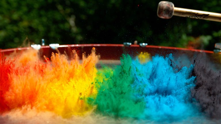 Paint On Drums In Super Slow-Mo Is Your Fun Video Of The Day