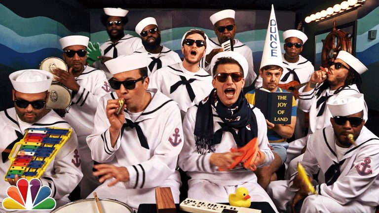 Jimmy Fallon, The Lonely Island, And The Roots Play “I’m on a Boat” Using Classroom Instruments