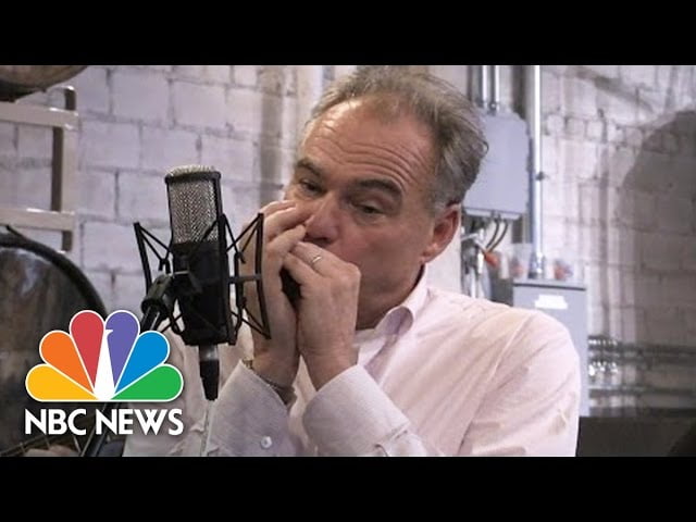 Tim Kaine Plays Harmonica On Campaign Trail