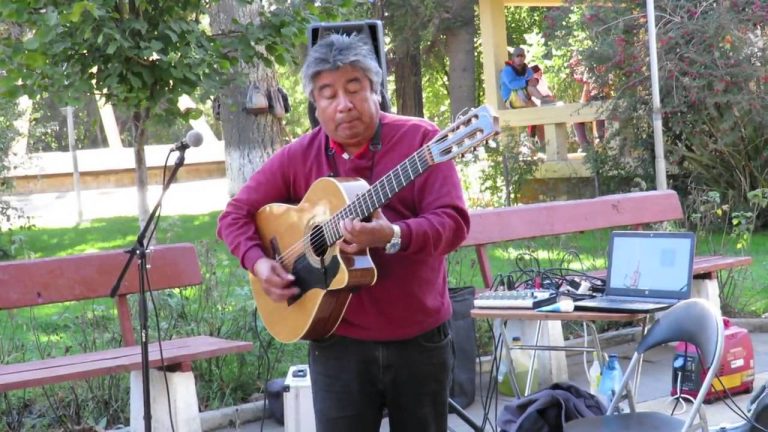 Street Busker Shreds Acoustic Guitar In Chile