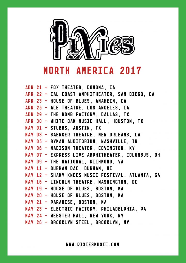 Pixies Announces US Tour Dates