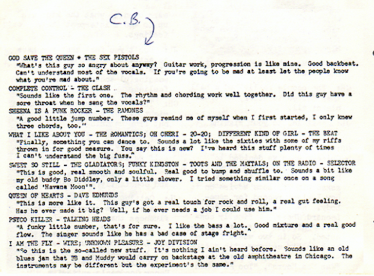 Chuck Berry Reviews Punk Singles Back In 1980