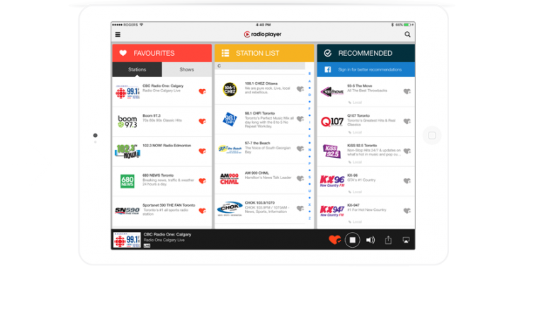 Radioplayer Canada launched today. Let the radio station online battle begin.