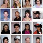 Polaroids of the cast of Clueless taken by makeup supervisor Alan Friedman.