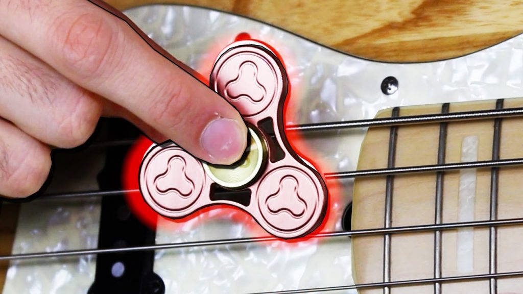 Using The Fidget Spinner On A Bass Guitar That Eric Alper