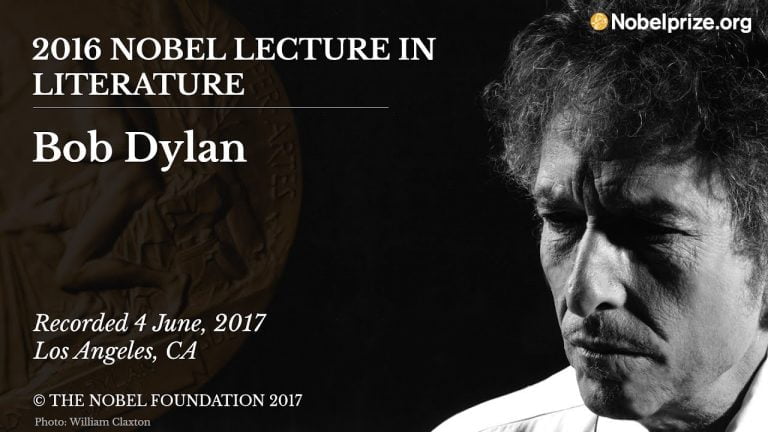Listen To Bob Dylan’s Nobel Lecture in Literature