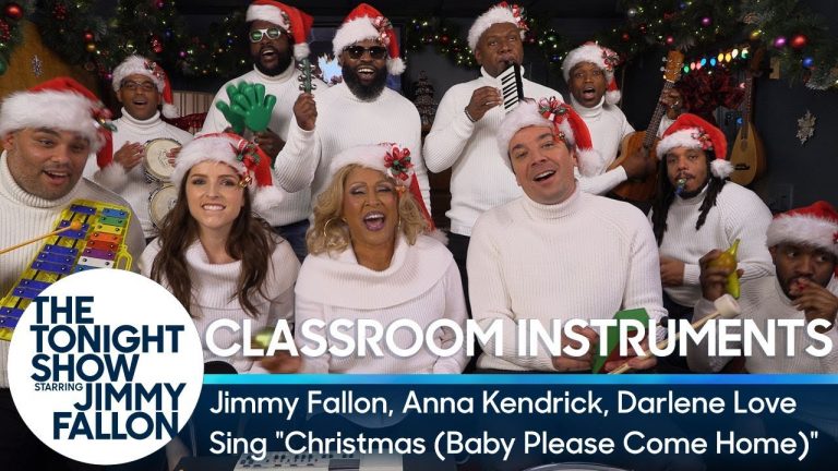 Jimmy Fallon, Anna Kendrick, Darlene Love, and The Roots Perform ‘Christmas’ on Classroom Instruments