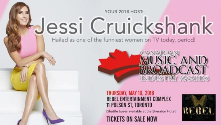 Canadian Music Week Announces Jessi Cruickshank as Host of the 2018 Canadian Music & Broadcast Industry Awards