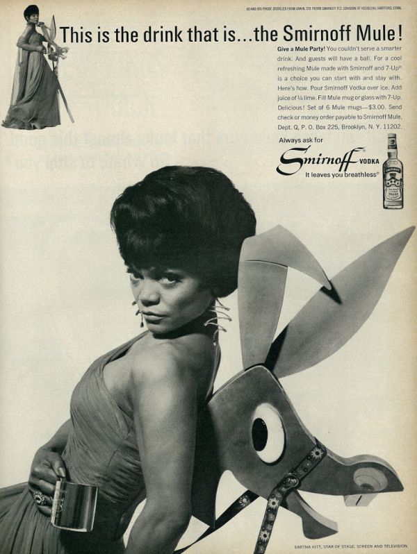 Eartha Kitt for Smirnoff Vodka From The 1960s