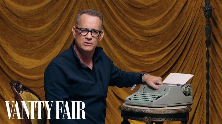Tom Hanks Changes The Ribbon On An Antique Typewriter