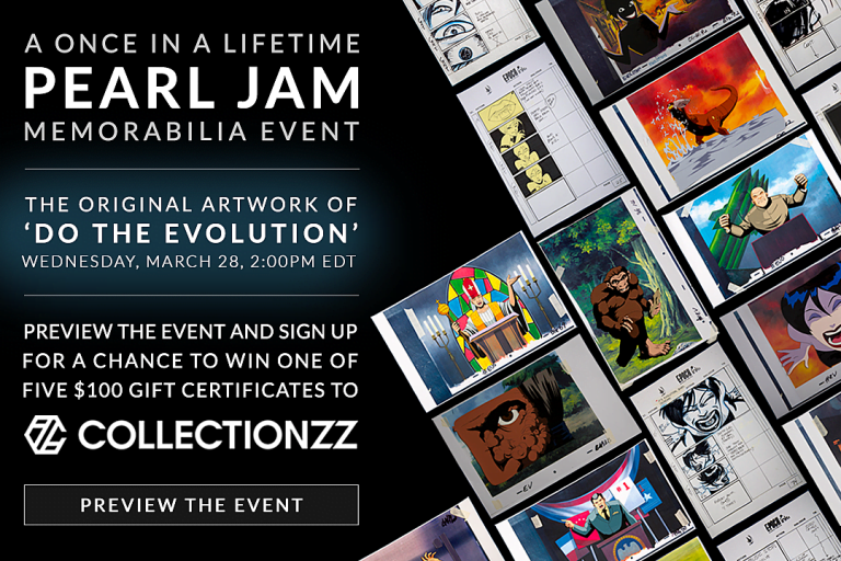 Once in a Lifetime Pearl Jam Memorabilia Event and Incredible Giveaway