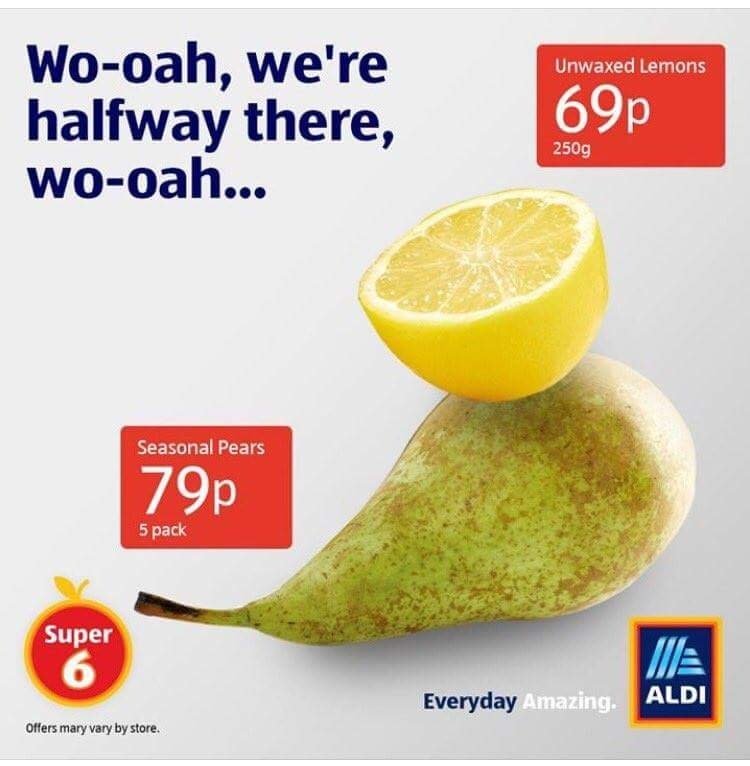 The marketing folks at ALDI did a funny.