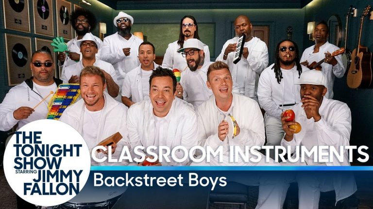Jimmy Fallon, Backstreet Boys And The Roots Sing “I Want It That Way” With Classroom Instruments