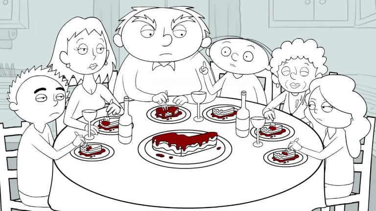Woman Secretly Records and Animates a Hilarious Dinner With Her Family