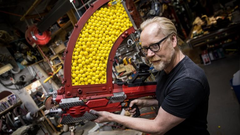 Adam Savage Upgrades His Nerf Blaster With A Wonderful1,000 Shot Magazine
