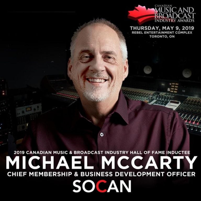 Michael McCarty Announced as Hall of Fame Inductee at 2019 Canadian Music & Broadcast Industry Awards
